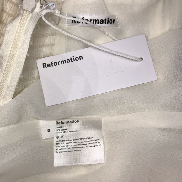 SOLD NWT Reformation Nikita dress in Ivory - Picture 8 of 8